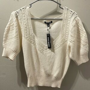 STEVE MADDEN DARCIA SHORT SLEEVE SWEATER